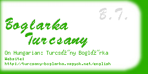 boglarka turcsany business card